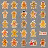 50 Gingerbread Man Personalized Christmas Creative Sealing Stickers for Decorating Suitcases and Phone Cases