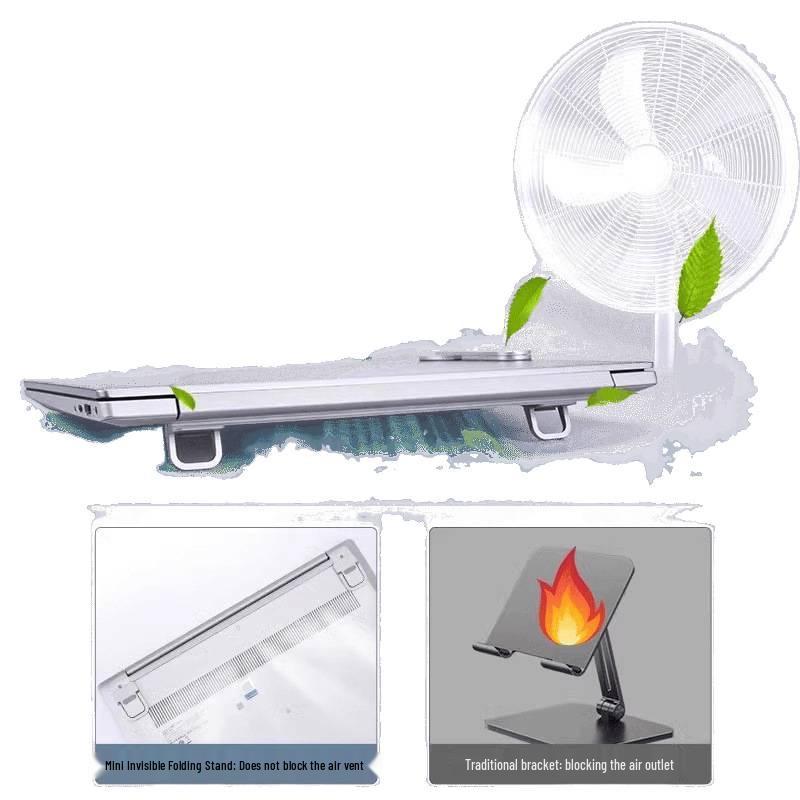 Portable Laptop Stand & Footrest with Invisible Keyboard Support