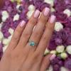 Silver Ring with Natural Emerald, Cubic Zirconia, Weight of the Product 2.4 G (2172291)