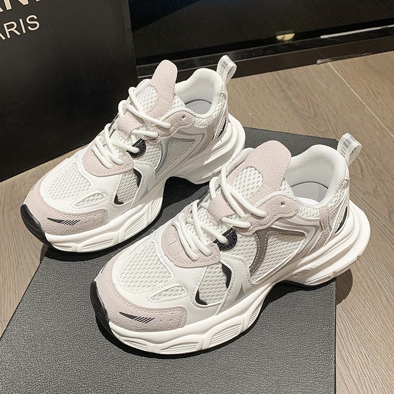 

Женские новые осенние сетчатые повседневные кроссовки для бега, универсальная обувь на толстой подошве, дышащая 40