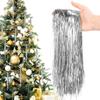 Weihnachts-Girlande Lametta Eiszapfen-Lametta Folienfransen Metall-Draht Glänzende Eiszapfen-Girlande Weihnachtsbaum Glitzer Hängende Dekorationen