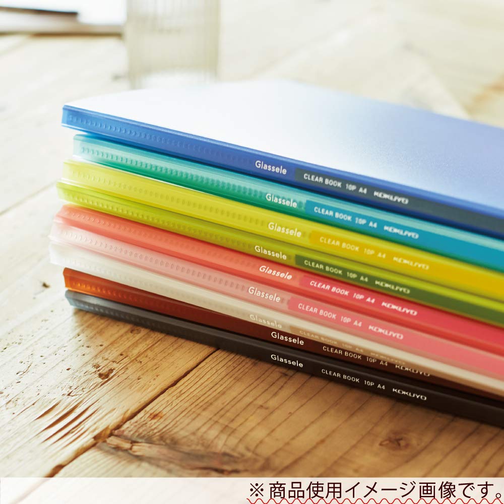 Kokuyo Glassel Clear Fixed 20 Cool 99K File, Type, 5-Pack, A4, Sheets, Colors, La-GL20X5-2