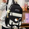 Schoolbag1011 New Cute Pain Bag Female Cartoon Foreign Style Backpack Large Capacity Contrasting Color Backpack Junior High School Student Schoolbag