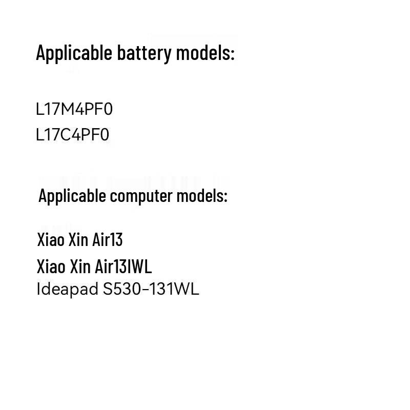 Llano Laptop Battery for Lenovo Xiaoxin Air 13 / Ideapad S530-13