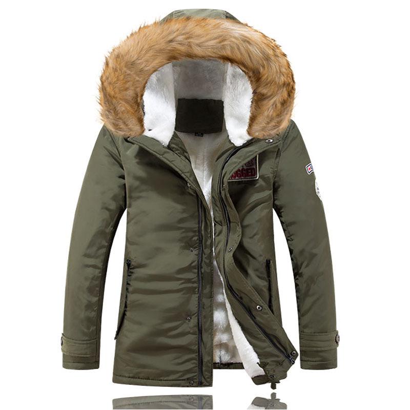 "Pánská ležérní bunda s kapucí 2020 s podšívkou z ovčí vlny - Super teplý bavlněný svrchní oděv"