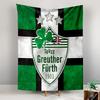 Vertical Tapestry Greuther Furth 1903 Crest Green White Clover German Football Wall Hanging