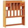 Solid Wood Bed with Shelf Without Mattress Wax Brown 75 x 190 cm