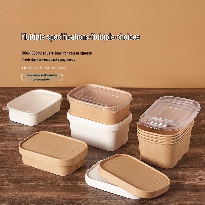 Eco-Friendly 1000ml Rectangular Takeaway Food Containers