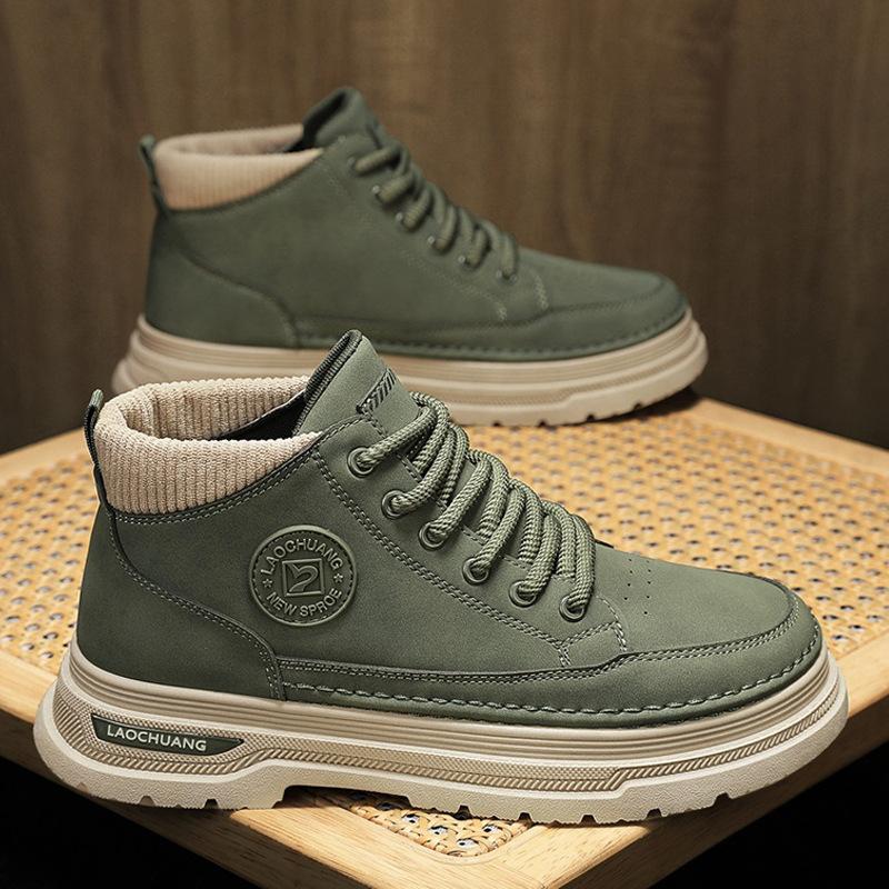 2025 winter new Martin boots men's high-top British style retro leather shoes casual trend classic tooling boots