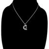 Hawaiian Jewelry Crescent Moon Star Pendant Necklace Silver 925 with 40cm Rope [Leilani] Men's (Comes Chain)