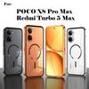 Aluminium Alloy Frame Snap-on Design Magnetic Case for Xiaomi POCO X8 Pro Max Redmi Turbo 5Max Matte Transparent Acrylic Cover