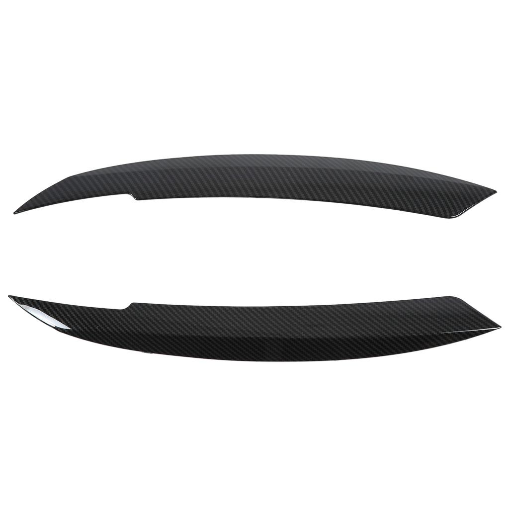 2PCS Car Headlight Eyebrows Carbon Fiber Style Left Right Replacement for MK6 Sagitar NCS 2010‑2018