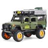 1:28 Scale Trophy Defender Hračky z tlakově lité slitiny Modely aut, Kovová autíčka s funkcí stahování Sbírky světel a zvuků Dárky
