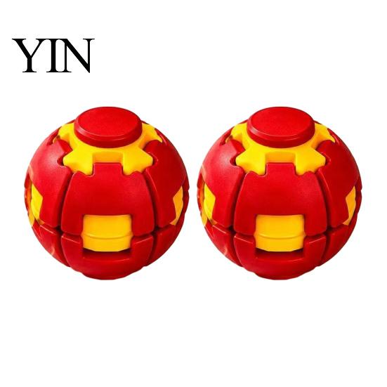 Quiet Spinning Fidget Toy 1/2Pcs 3D Printed Press Rotating Ball, Stress Relief Spinner Kids for Adults, Ball Toy, Decompression Gadget