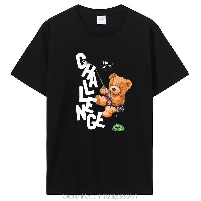 Knight Box Teddy Bear Pattern T Shirt Women Summer Cotton Casual Tshirt Unisex Tops Tees Cartoon Unisex TShirt Streetwear
