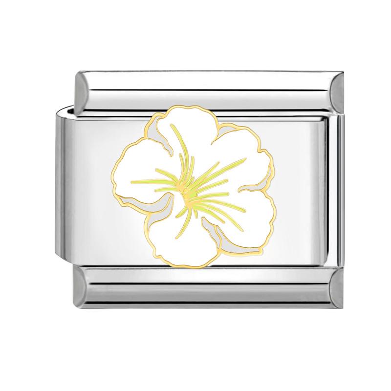 Fashion Flowers Devil Eyes Heart Butterfly Cherry Italian Charm Links Stainless Steel Fit 9mm Bracelet Zircon DIY Making Gifts