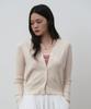 The Green Lab V-Neck Cable Knit Cardigan [Oatmeal]
