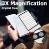 Lightweight 3X Full Page LED Magnifier Reading Sheet for Books Newspapers Seniors Kids Low Vision Craft Hobby Repair