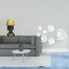 African Woman Statue Tabletop Ornament with Acrylic Mirror Fish Wall Decals Creative Resin Figurine