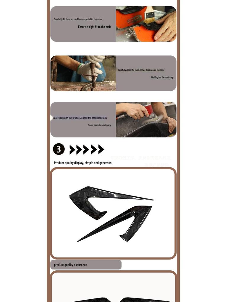 2019-IN Tesla Model 3 Carbon Fiber Fender & Wheel Arch Wind Deflectors, CMST Style