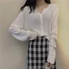Women's Thin Knit Top Cardigan for Outer Wear Spring Long Sleeve Retro Loose V-neck Outer Coat Ins Style