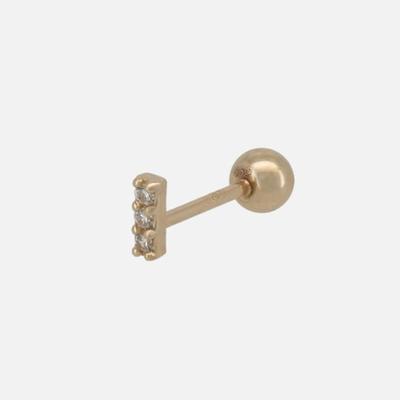 Youngglow 14k Mini Cubic Bar Piercing