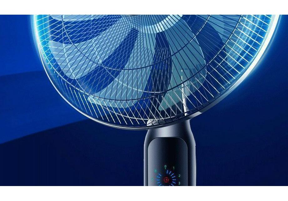 Ventilatore Elettrico Silenzioso a Risparmio Energetico: Ventilatore da Pavimento/Scrivania Oscillante Radiocomandato con Timer Meccanico, Design Verticale e Grande Flusso d'Aria