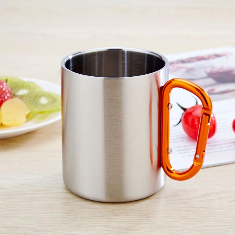 Sprzęt zewnętrzny Kubek górski 350 ml Kubek z karabińczykiem ze stali nierdzewnej Kubek kempingowy zastawa stołowa