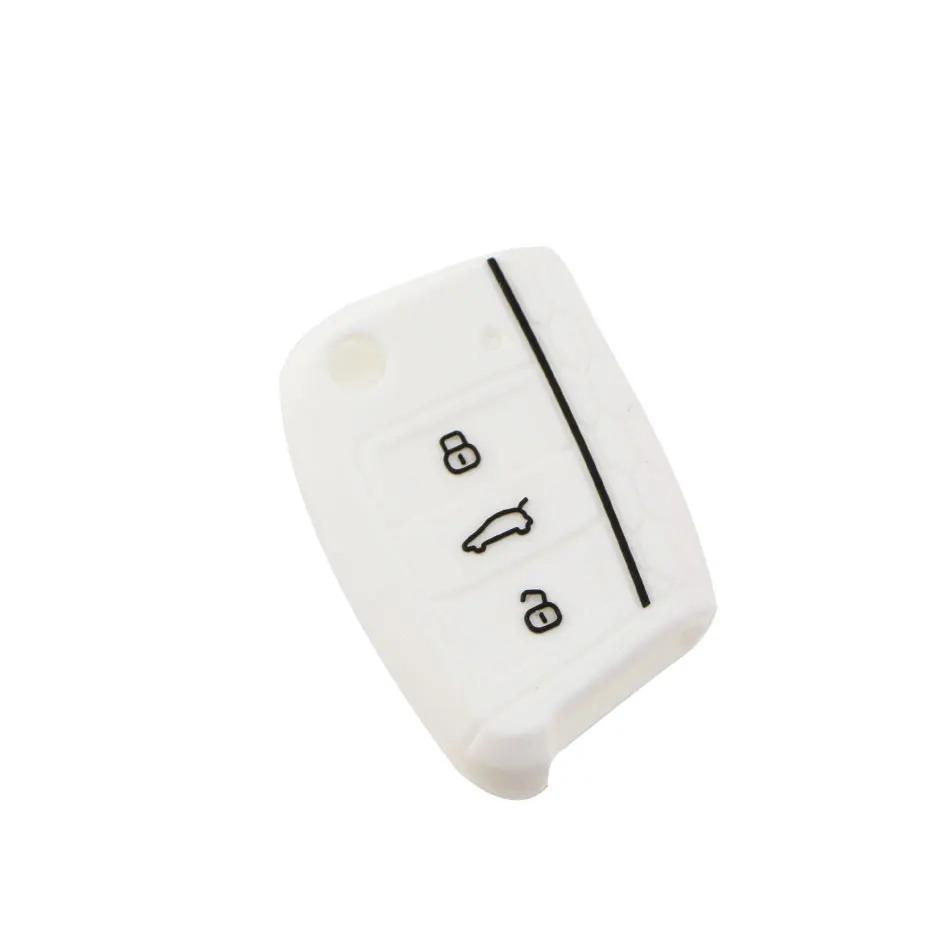 Car Key Cover Case For Volkswagen Golf 7 Gti R Mk7 Tiguan  Skoda Octavia A7 Seat Leon Ibiza Silicone Key Holder Accessories