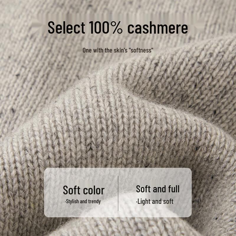 TUHUANG Women's Thick Pure Cashmere Round Neck Sweater