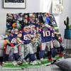 New England Patriots Players Printed Flannel Blanket, Soft Throw for Bedroom Sofa, Washable, Fan Merchandise, Great Gift.