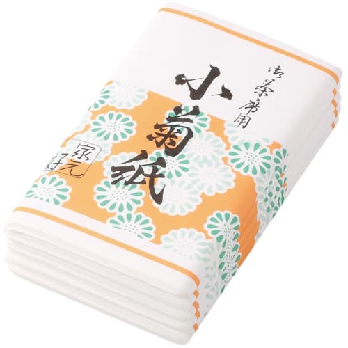 Ale-net Tea Ceremony Utensils, Kaishi, Futokorogami, White, 14.5 x 17.5 cm, Kaishi (Small Chrysanthemum), 30 Sheets per Box, 5 Bundles, 150 Sheets