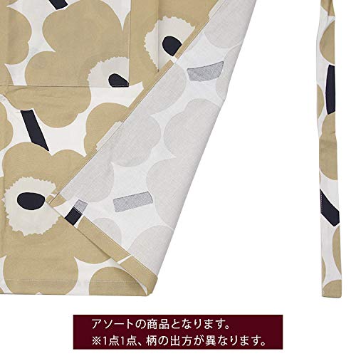 Marimekko Pieni Unikko Apron, Off-White, Beige, and Dark Blue, 069907, Size 185, 83.5cm [Parallel Import]