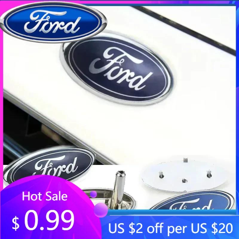 New 2026 Car Sticker Ford 2025 Hot 14.5X6cm Emblem For Ford Mondeo Explorer Focus 2 3 Fusion Transit F150 Fiesta Car Logo Front