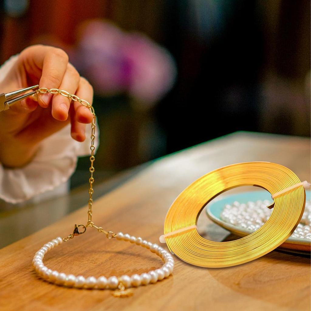 Aluminiumdraht für Bastelarbeiten Flexibler Flacher Farbiger Aluminium-Basteldraht Kabel Bastelbedarf für Gartenarbeit Modellbau Heimdeko