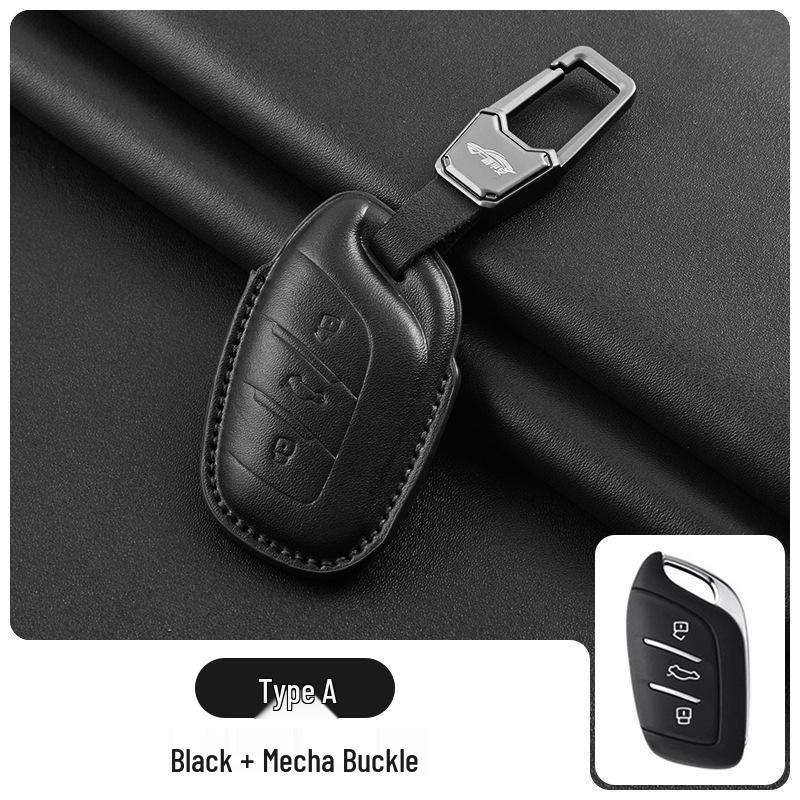Roewe D7, i5 Gen 3, RX5plus Genuine Leather Car Key Case - Full Protective Cover