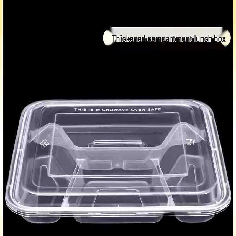 Disposable Transparent 4-Compartment Meal Prep Containers