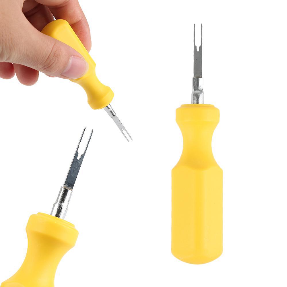 Set Car Plug Terminal Removal Tool Key Pin Extractor Puller 2mm 3mm Electrical Wire Connector With Handle Automotive Repair