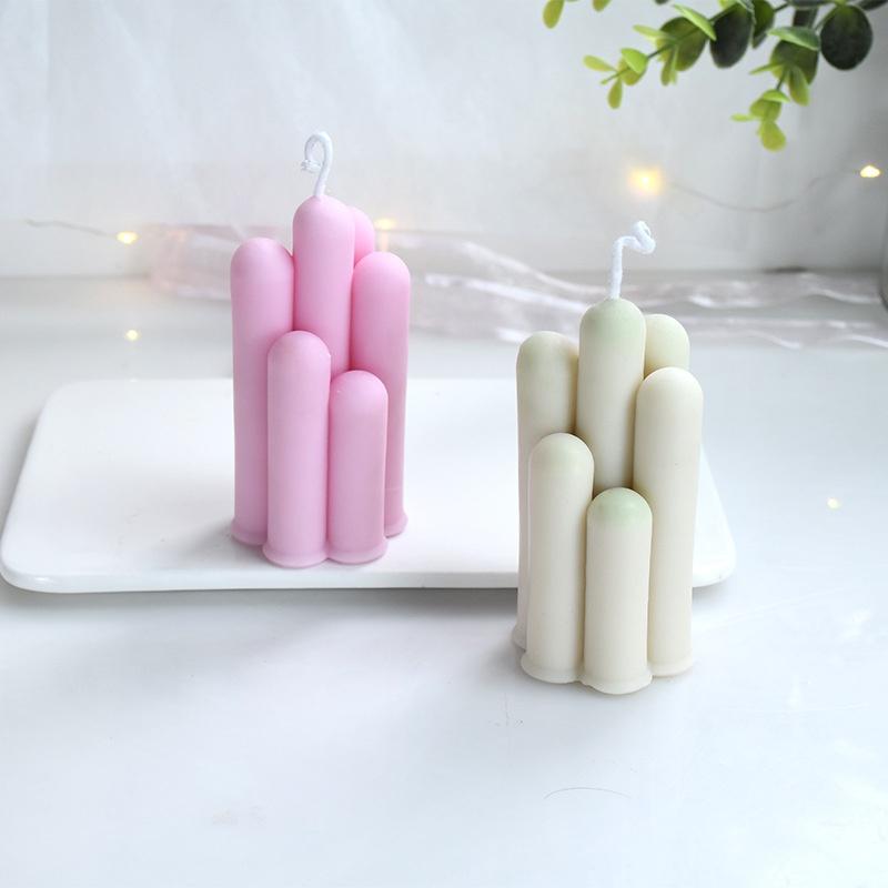 7 Irregular Cylindrical Silicone Moulds DIY Scented Candle Shapes Making Furniture Decoration Silicone Moulds