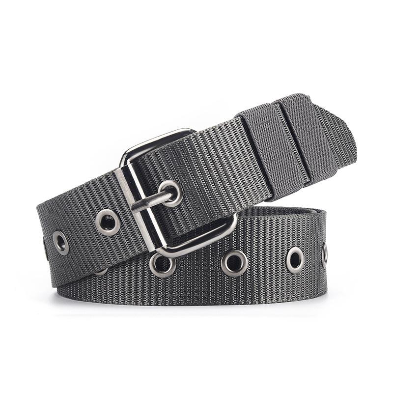 Canvas Belt Men'S Pin Buckle Imitation Nylon Knitted Student Green Unisex Belt Women