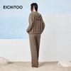 EICHITOO Women's Knitted Spring Short Hooded Three-Piece Set