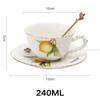 European Style Lemon Pattern Cups, Tea Cup Saucers Steak Plate Bowl Plate Dinnerware, Cute Coffee Mug Afternoon Tea Tableware
