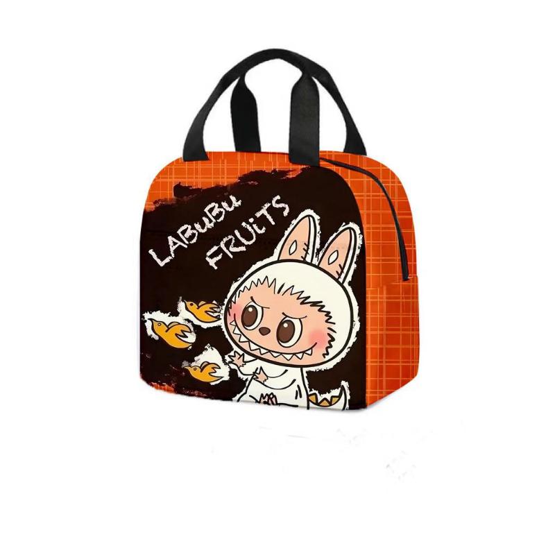 Labubu Cartoon Lunch Tote: Insulated Aluminum Foil Bento Bag for Students  5374