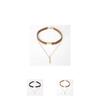 Fashion Choker Chain Strip Necklace Women Girls Double Chain Pendant Collar
