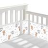 Breathable Mesh Crib Liner for Standard-Size Cribs (1 Panel 340x30 cm + 1 Panel 160x30 cm)