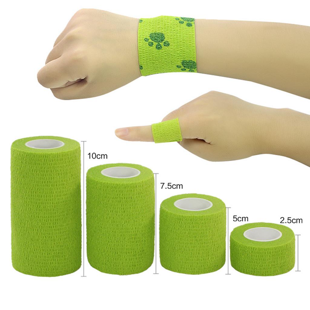 Sports self-adhesive elastic bandage scar pet self-adhesive elastic bandage finger wrist knee ankle self-adhesive bandage black Large (7.5cm*4.6m)