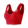 Plus Size Lace Sports Bra - Breathable Push-Up, Wire-Free, Side Support for Women