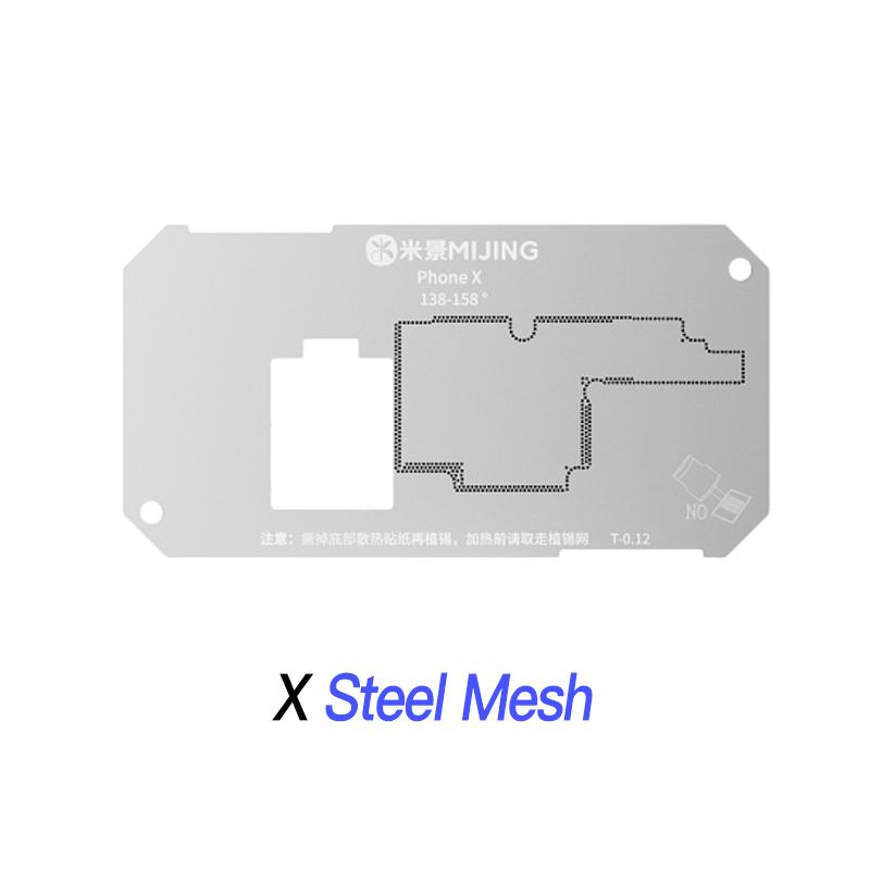 Mijing Z20 Pro Reballing Stencil Fixture Kits for iPhone X-17 Pro Max Motherboard Middle Frame Planting Tin Platform Hand Tools