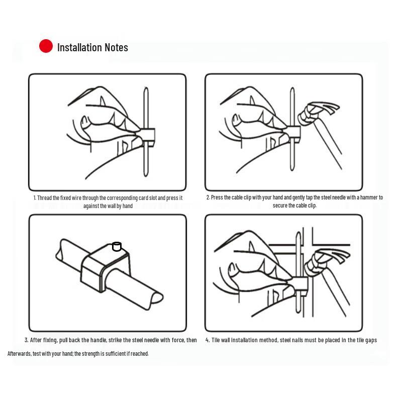 Haisidick HKHE-034 Round Plastic Steel Nail Cable Clips