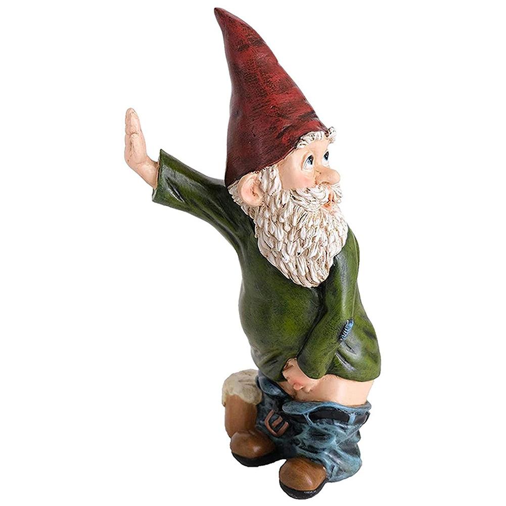 Peeing Garden Gnome Statue Ornaments Outdoor Decor Unique Statue Dwarf Sculpture Peeing Garden Gnome Statue Ornaments Outdoor Decor Unique Statue Dwarf Sculpture